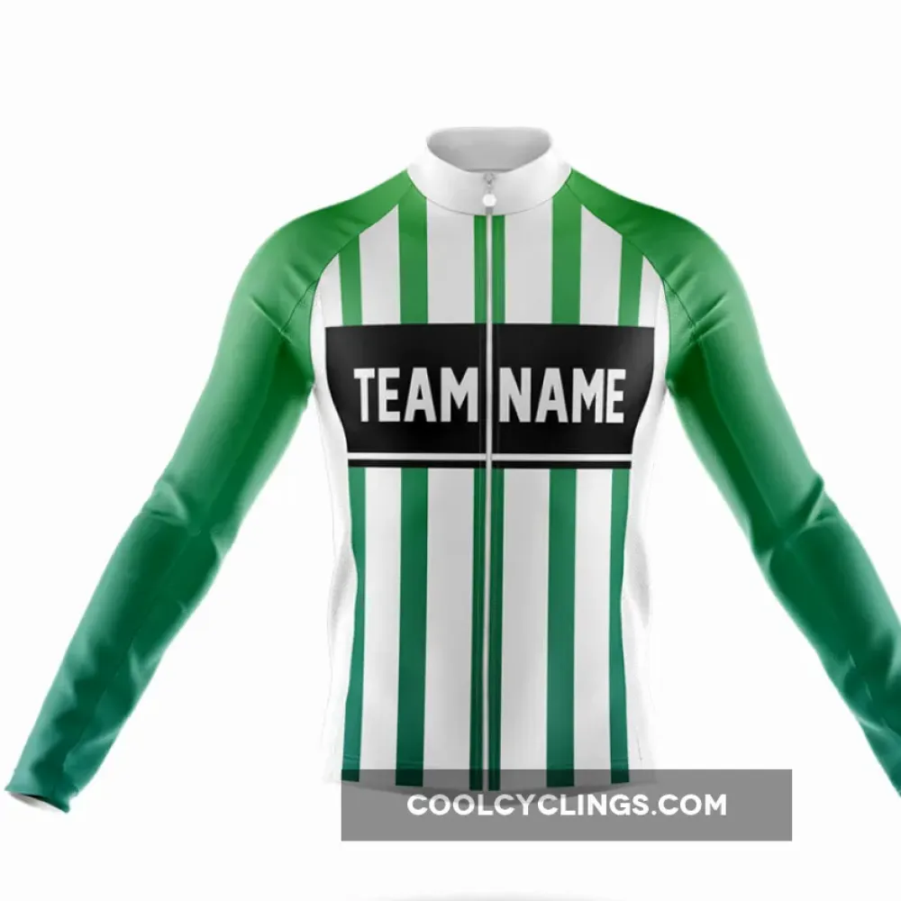 Custom Team Name S12 Cycling Jersey Green/White/Black
