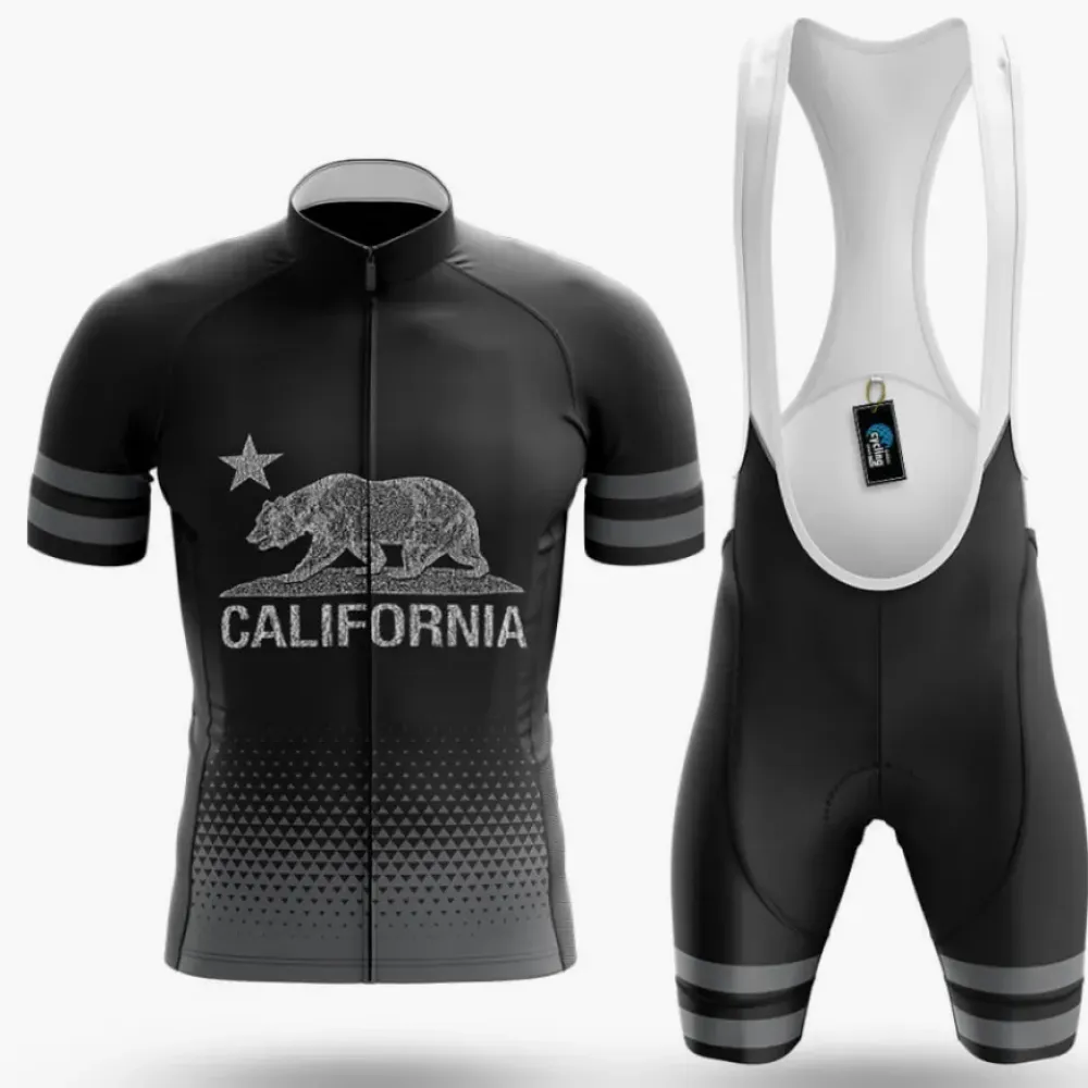 Cycling Kit California Bear Black/White/Grey
