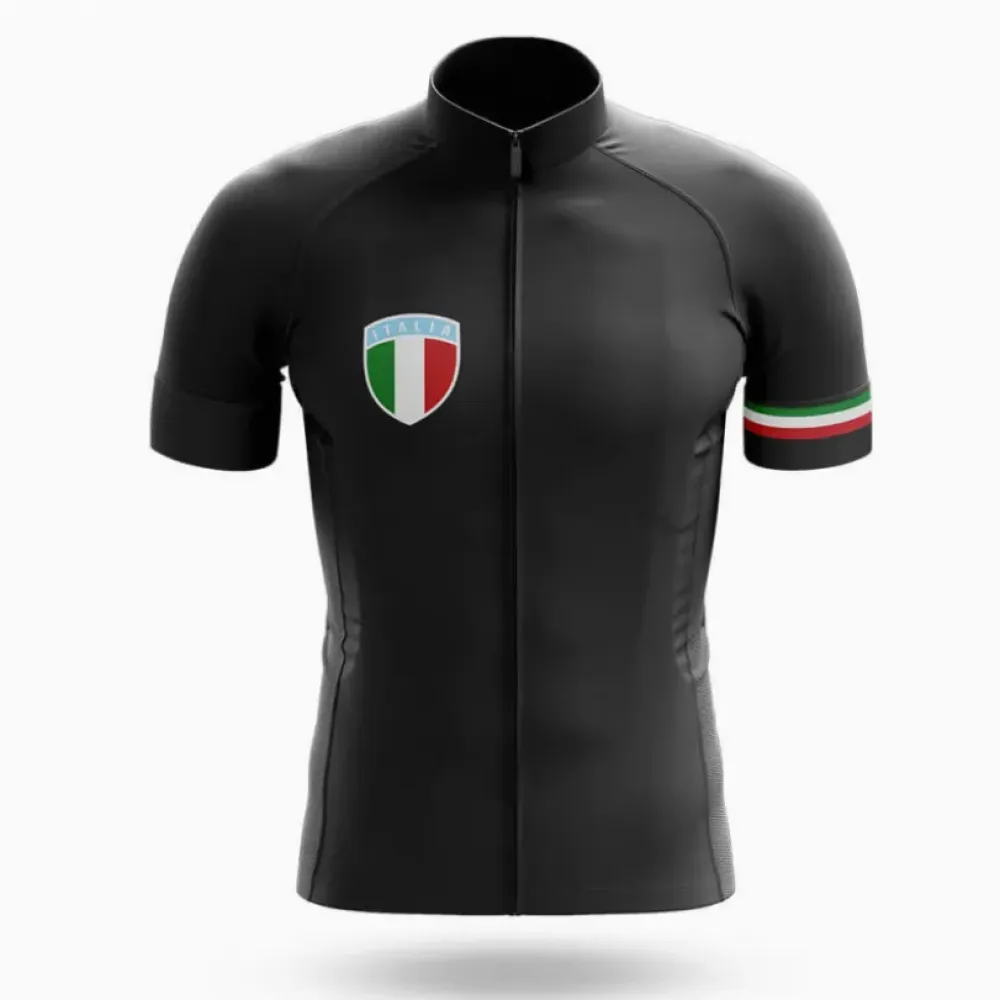 Classic Italia Cycling Jersey Black/Red/Green