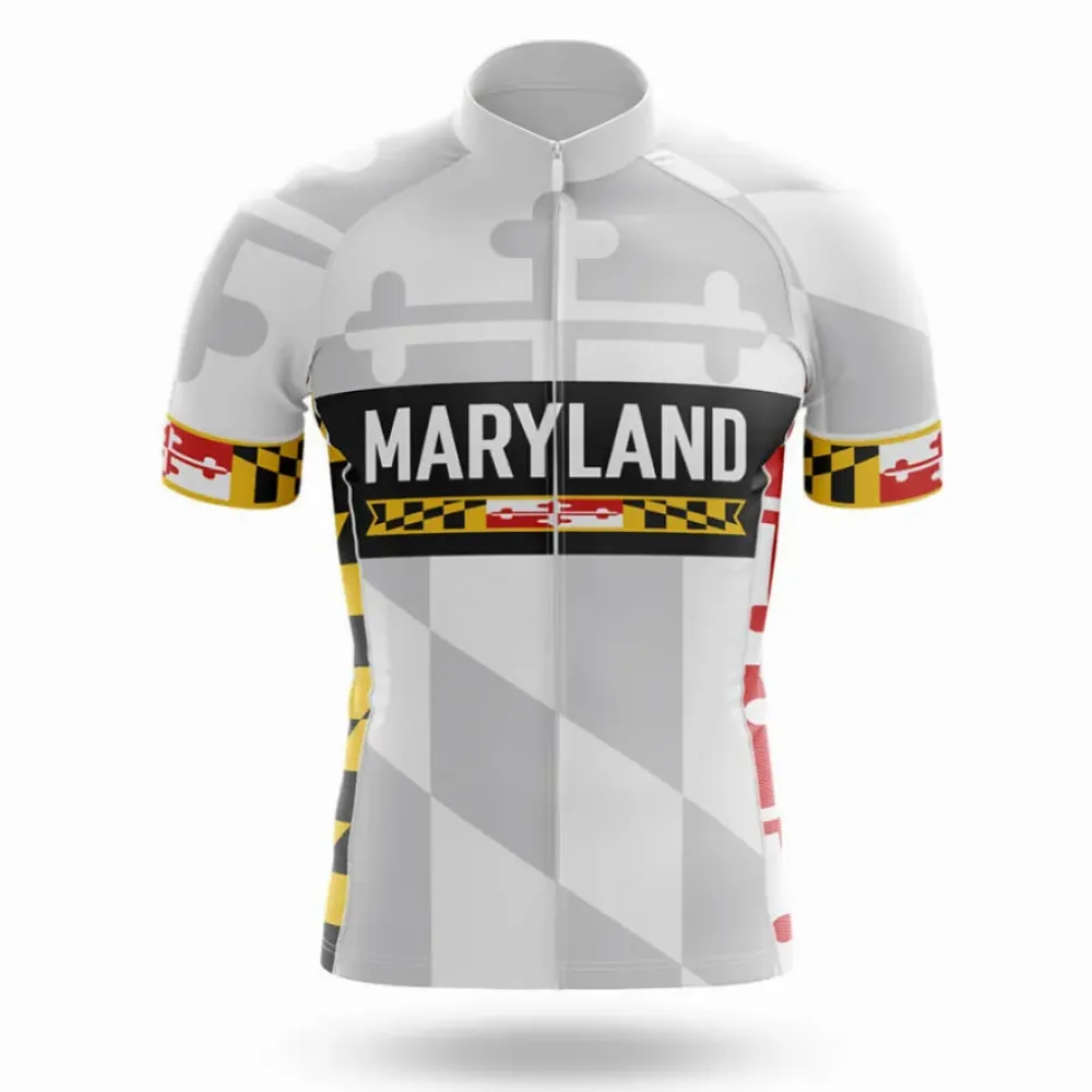 Maryland Cycling Jersey State Pride Gray/Red/Yellow