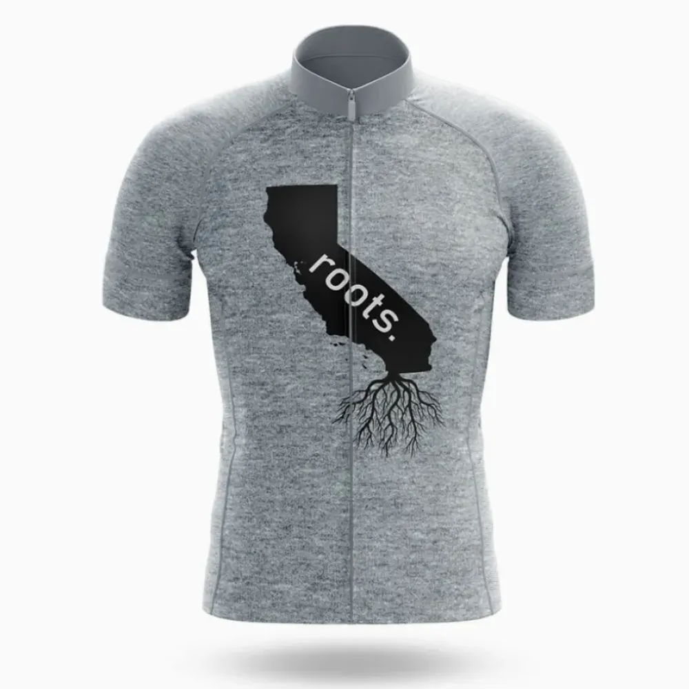 California Roots Cycling Jersey Gray/Heather Grey/Black