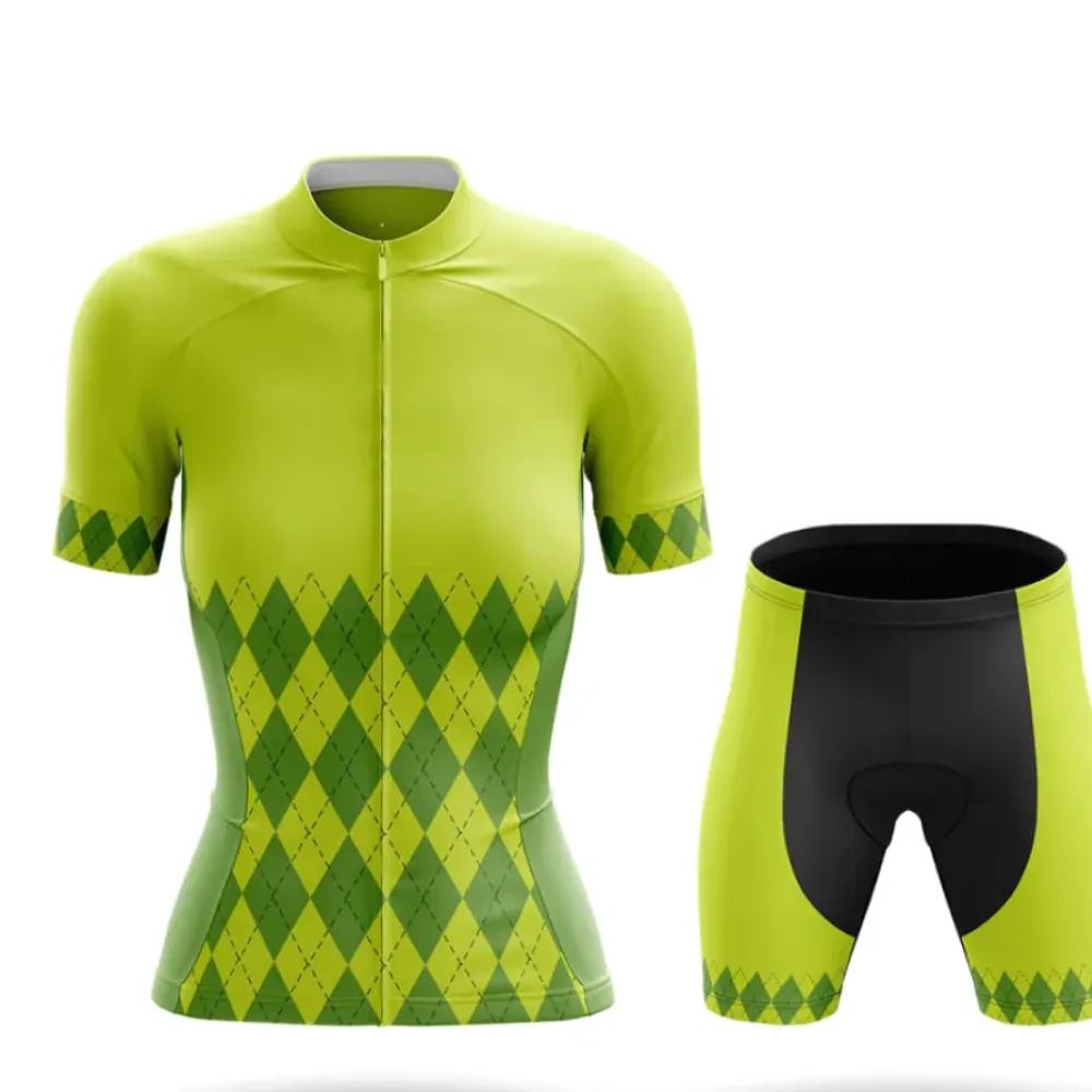 Women's Cycling Kit Lime Green/Black/Yellow