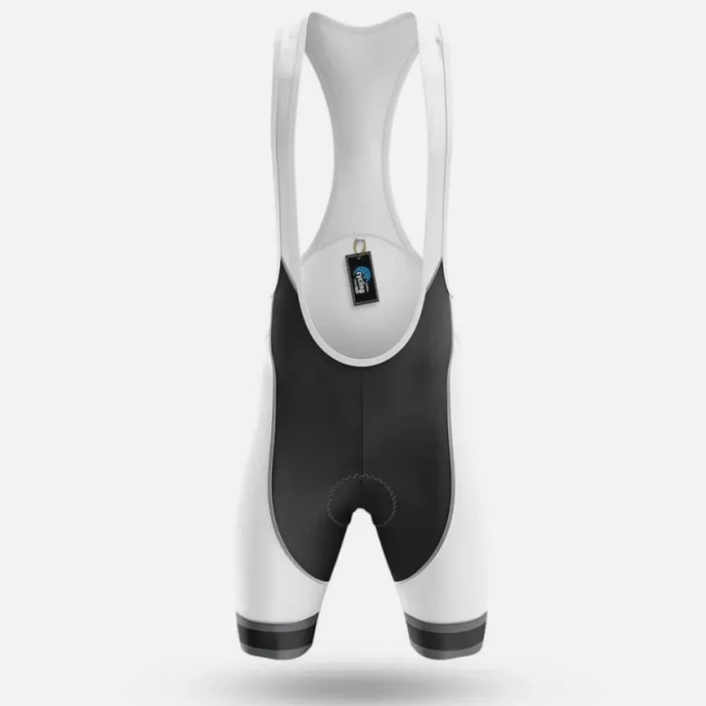 March Cycling Bibs Breathable White/Black/Grey