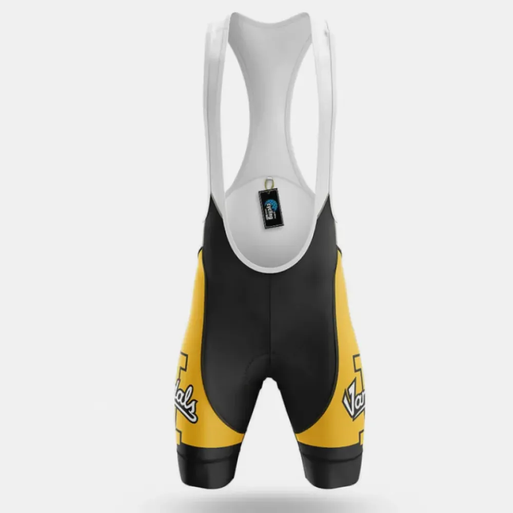 University of Idaho Cycling Bibs Comfortable Yellow/Black/Grey