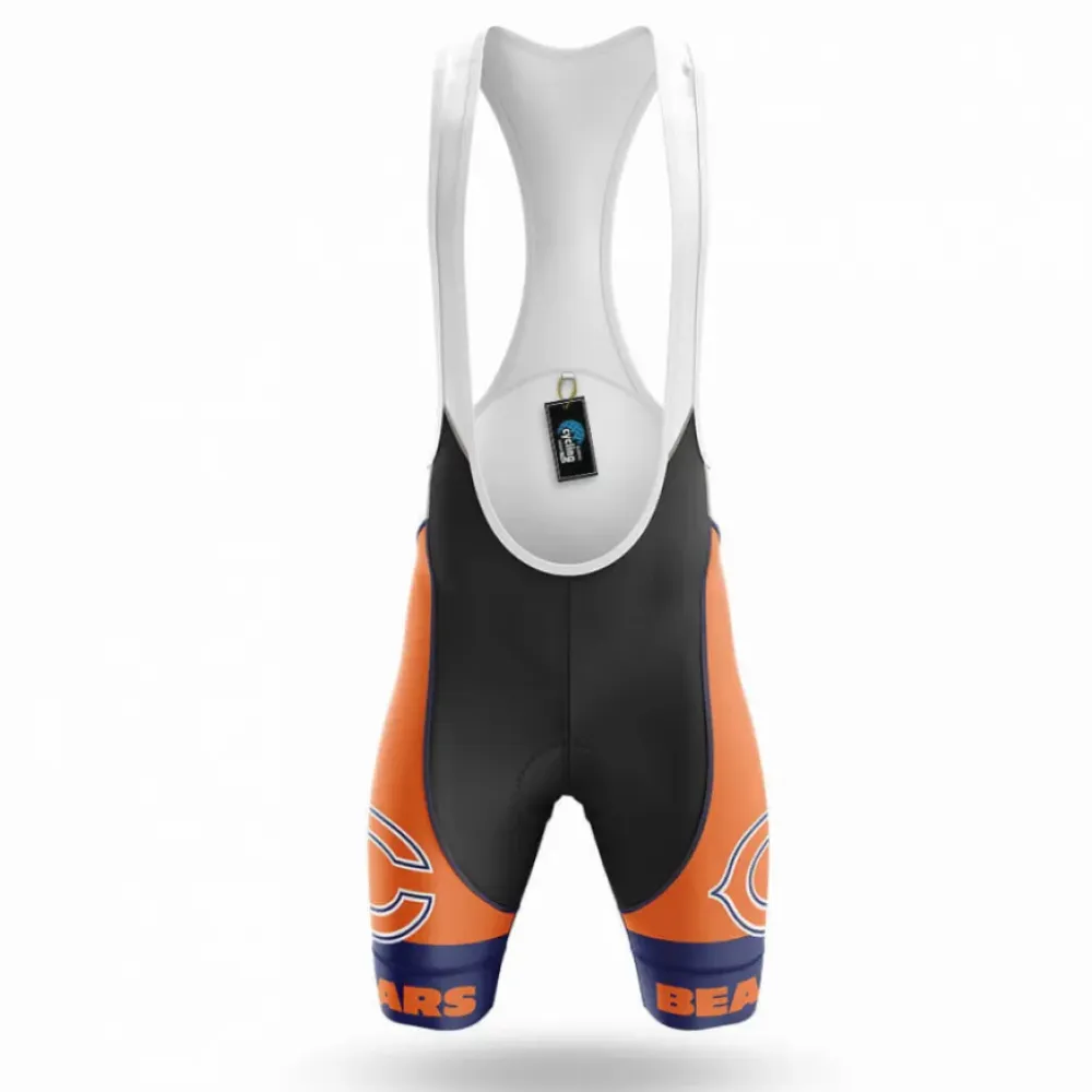 Chicago Bears Cycling Bibs Breathable Orange/Black/White