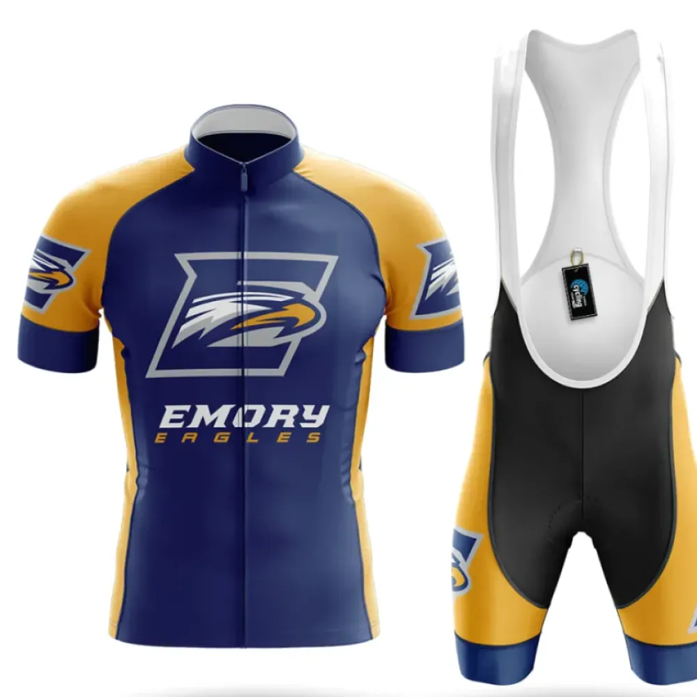 Emory Cycling Kit Full Set Eagle Logo Navy/Yellow/Black