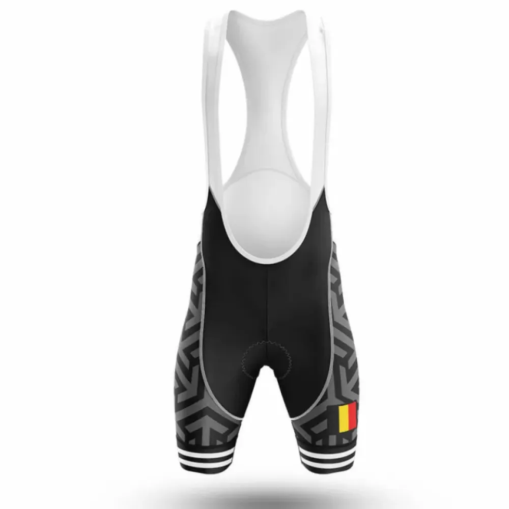Belgium V18 Cycling Bibs Geometric Black/White/Grey