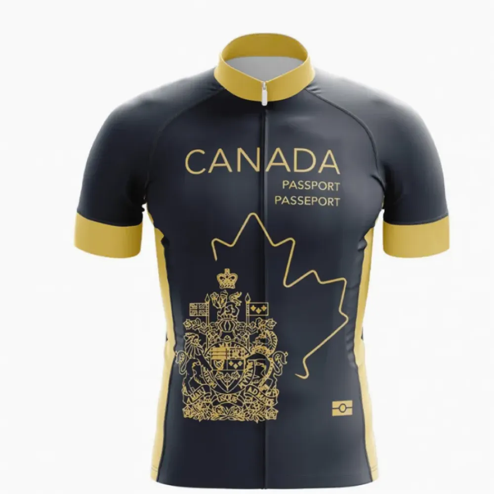 Canada Passport Cycling Jersey Passport Navy/Gold/Black