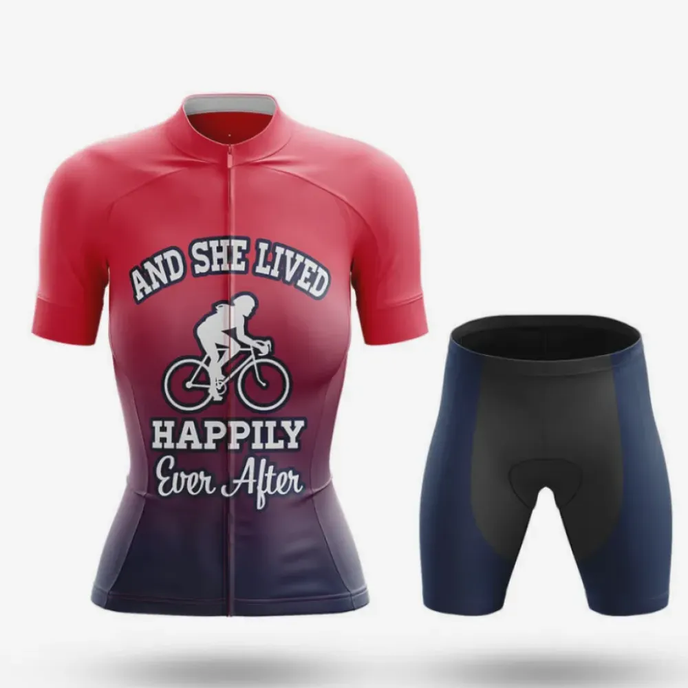 Happily V4 Cycling Kit Red/Dark Blue/Purple