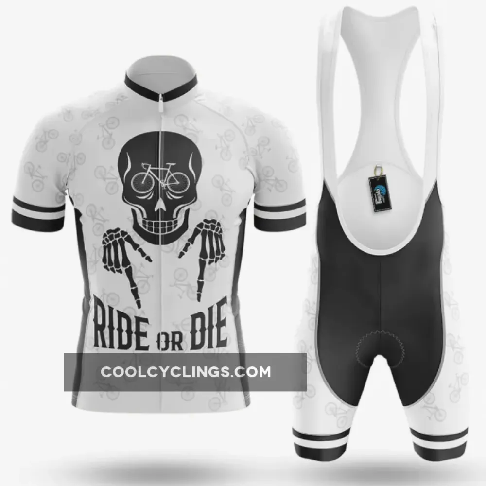 Cycling Kit Ride Or Die V6 White/Black/Grey