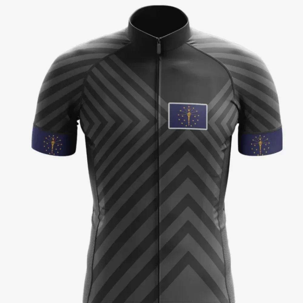 Indiana V13 Black/Blue/Grey Cycling Jersey