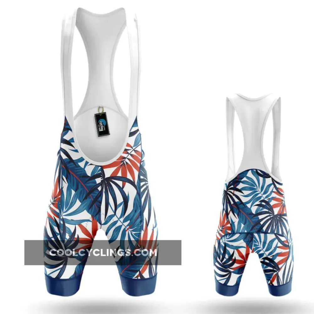 Tropical Palm Cycling Kit Colorful Bibs Blue/Red/White