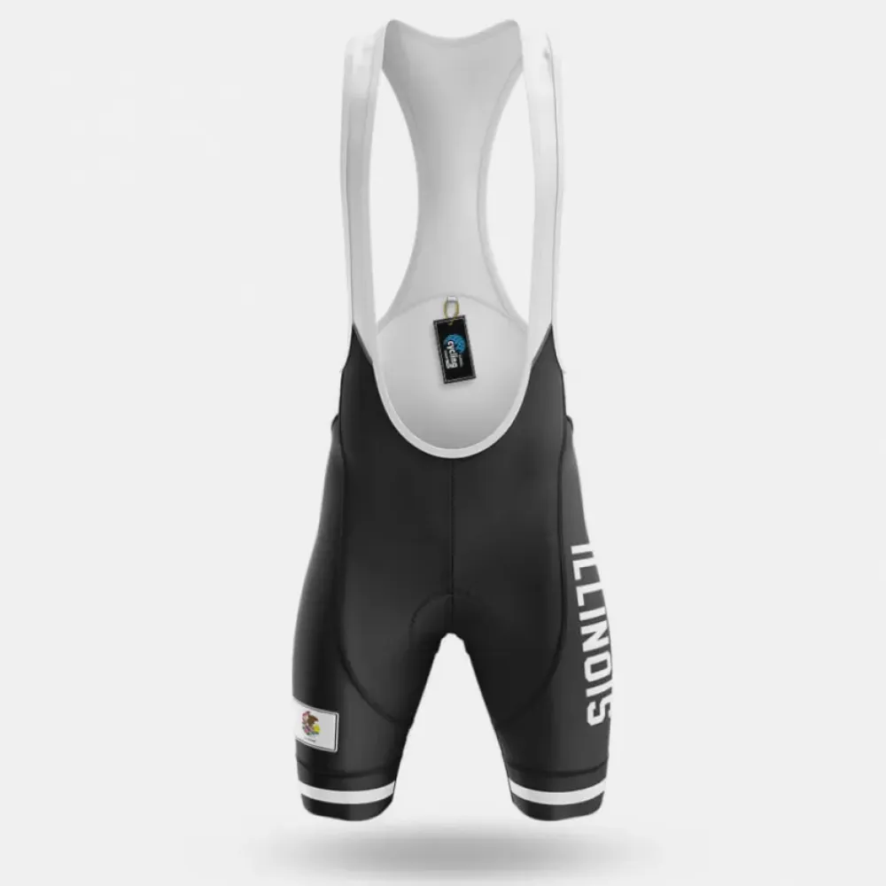 Illinois S4 Cycling Bibs Black/White/Gray