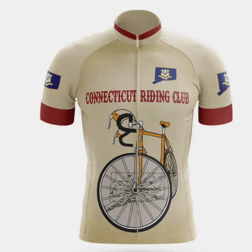 Connecticut Riding Club Retro Bicycle Tan/Red/Blue