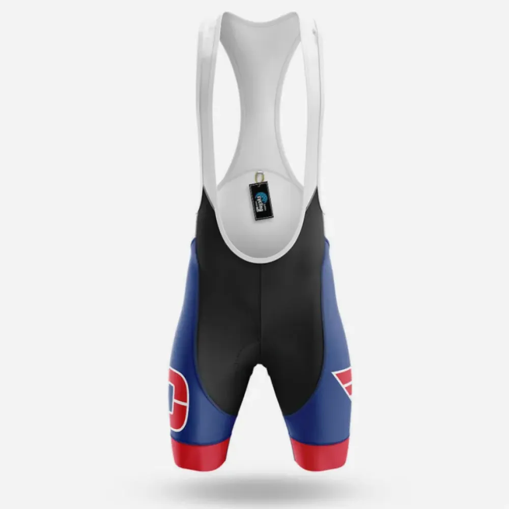 Flyers Cycling Bibs Comfortable Blue/Red/Black