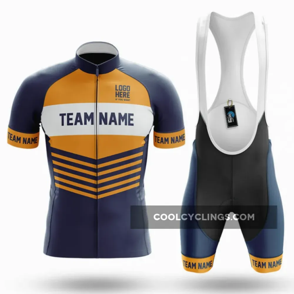 Cycling Kit Custom Team Name V20 Navy/Yellow/White