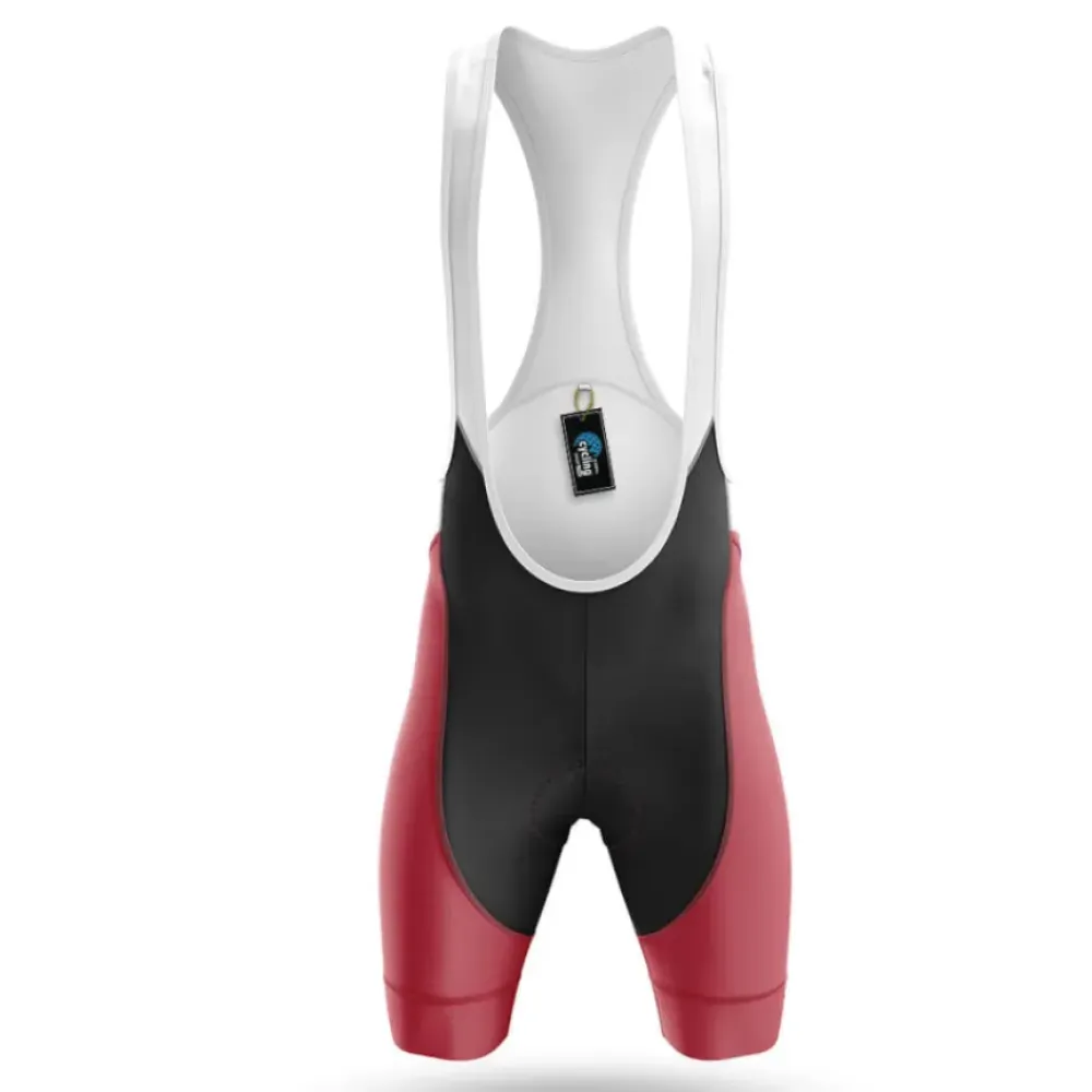 Maple Leaf Cycling Bibs Comfortable Red/Black/White