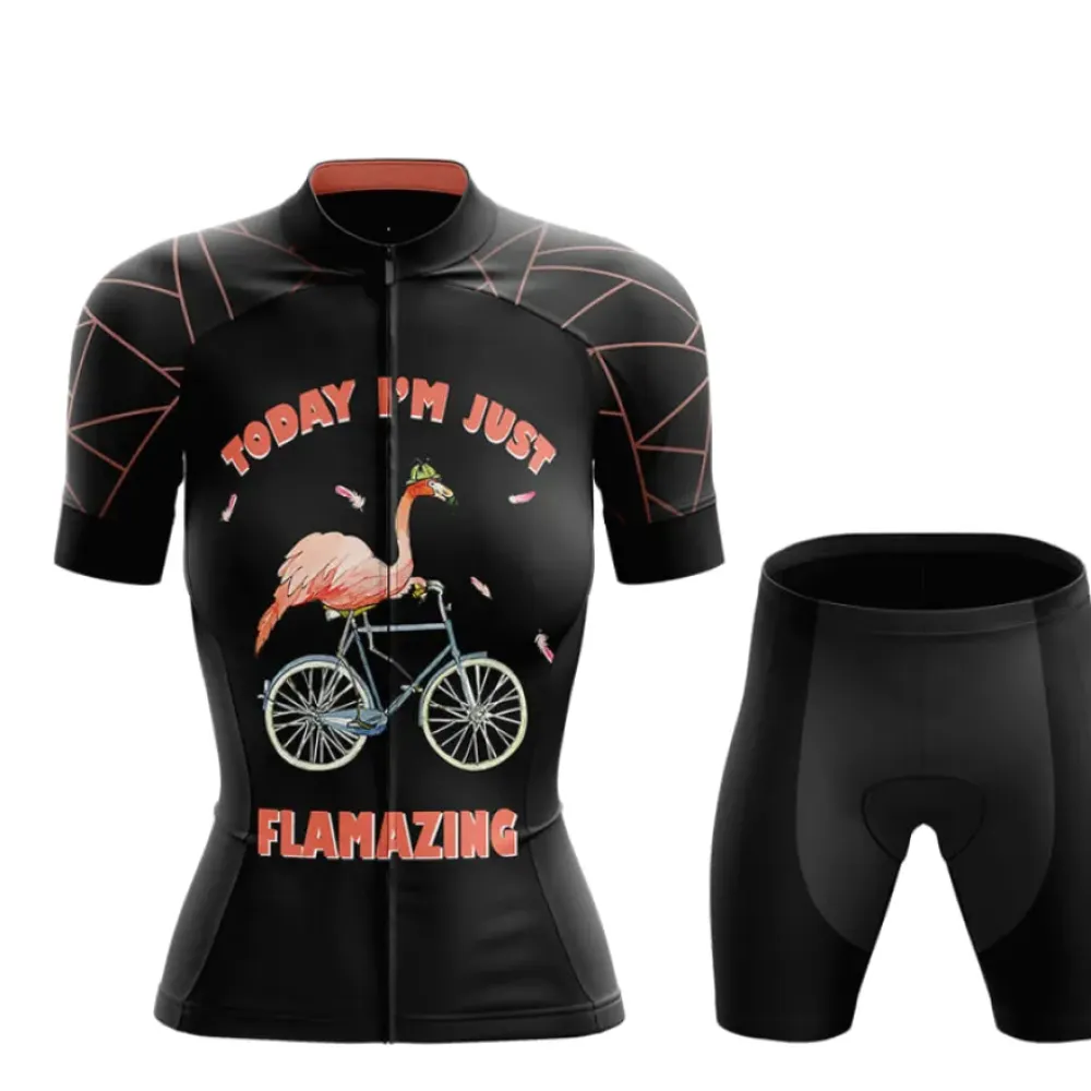 Flamazing Women's Cycling Kit Flamingo Rider Black/Pink/Red