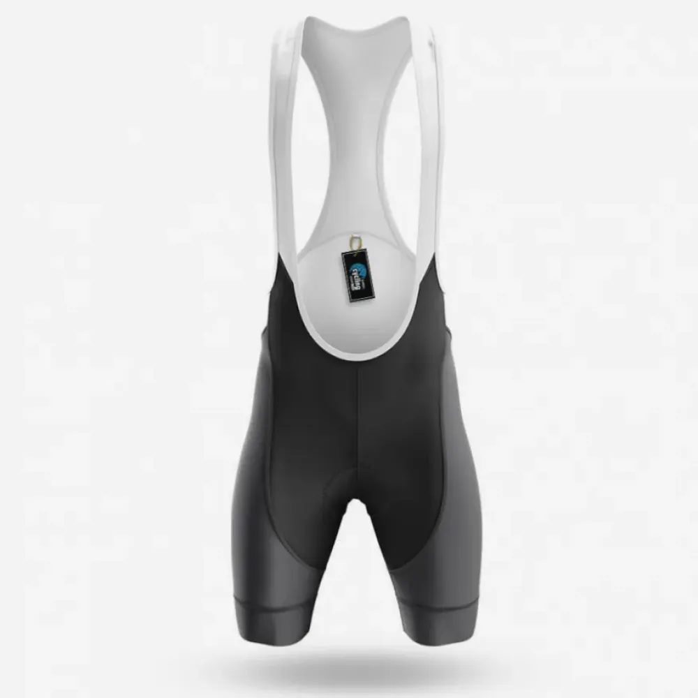 Cycling Bibs Retro Four Stripes Black/White/Grey