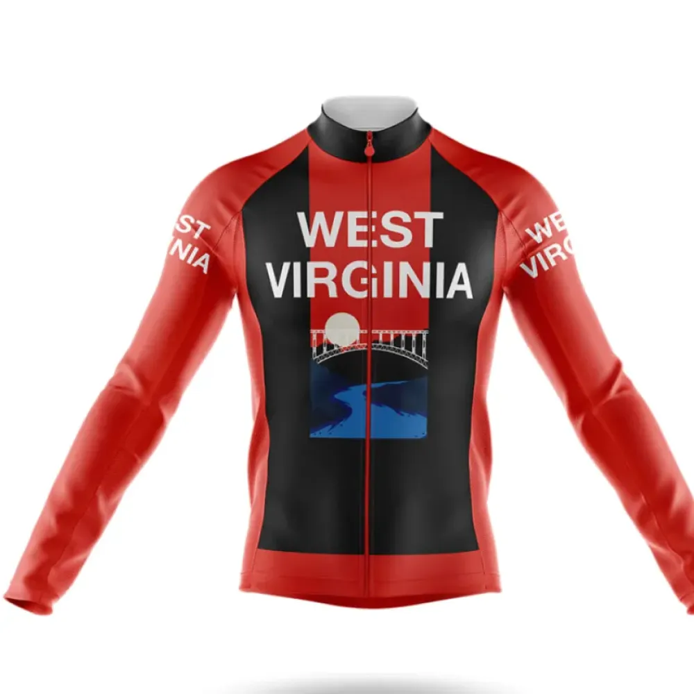 West Virginia Symbol Cycling Jersey Red/Black/White