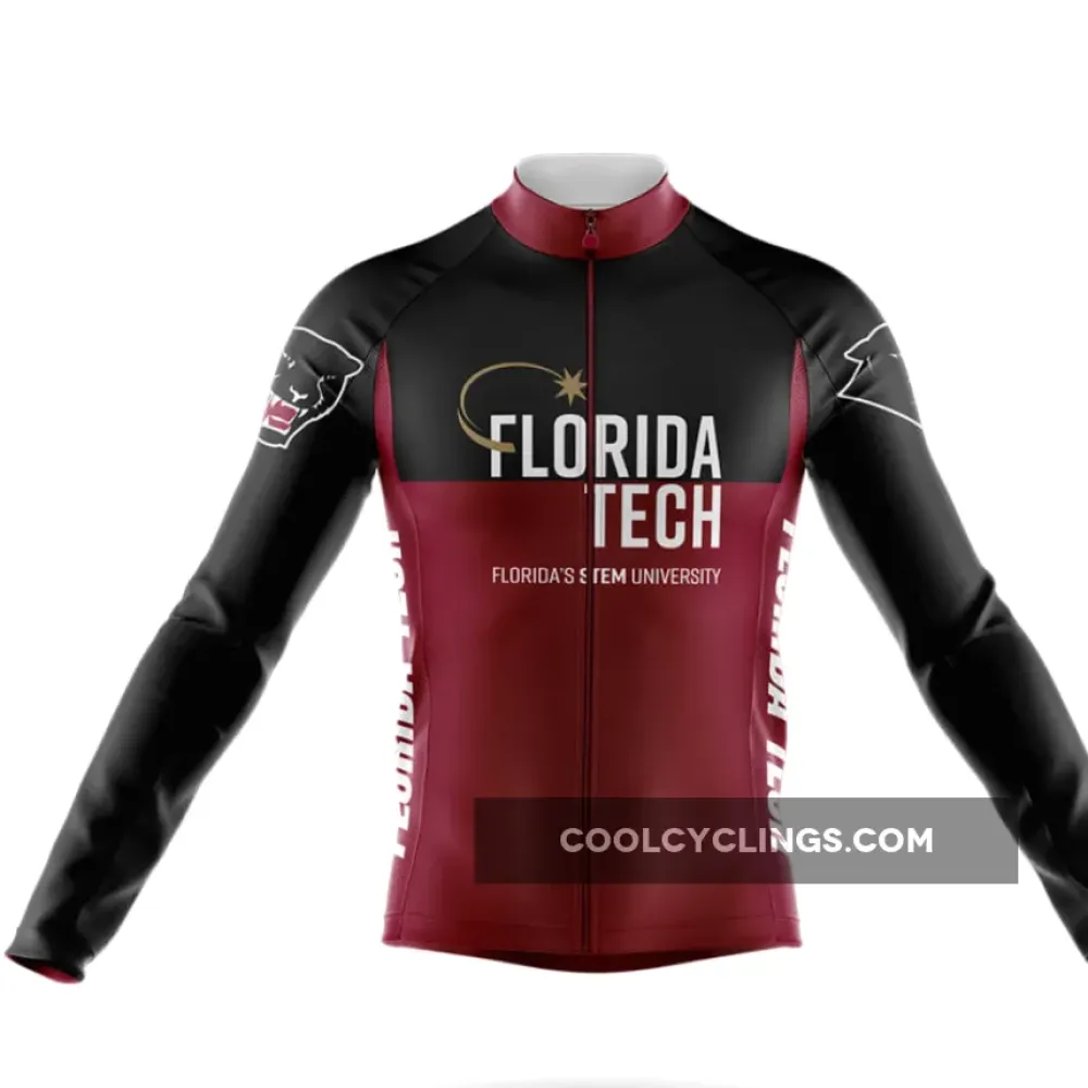 Florida Tech Long Sleeve Cycling Jersey Tech Edition Maroon/Black/Gold