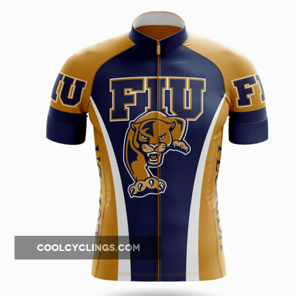 Florida International University Cycling Jersey Navy/Gold/White