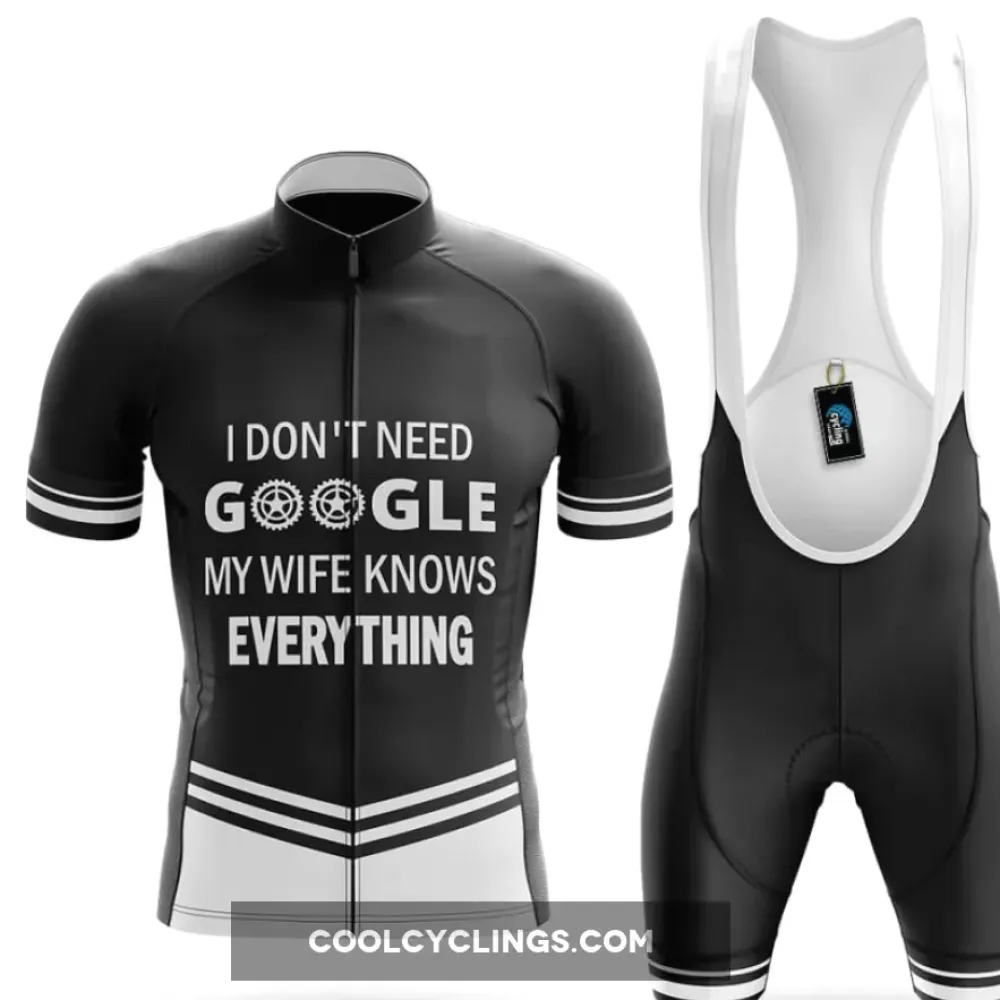 Cycling Kit My Wife Knows Everything Black/White/Grey