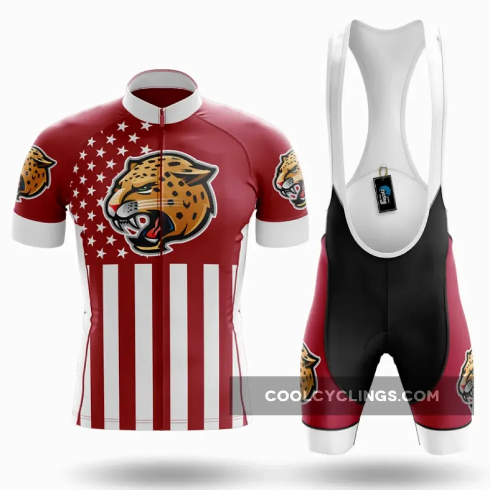 Indiana University-Purdue University Indianapolis USA Cycling Kit Full Set American Flag Leopard Red/White/Black