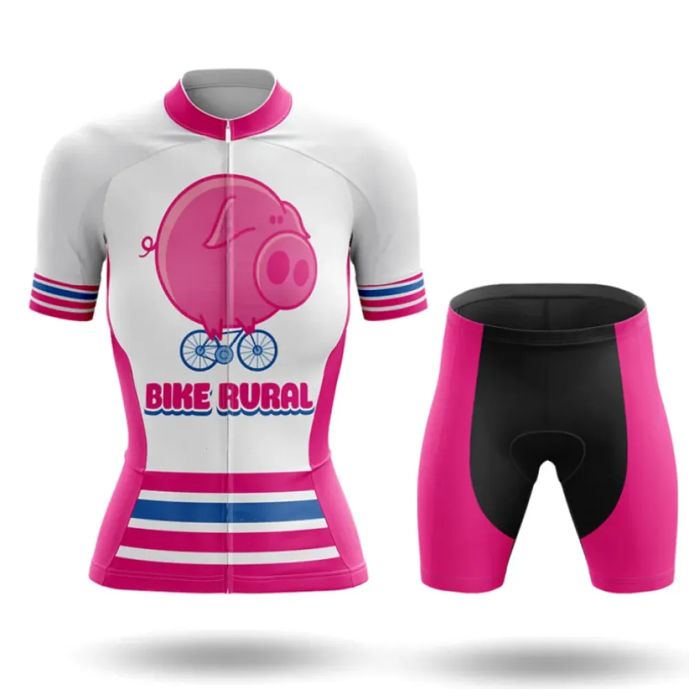 Bike Rural Women's Cycling Kit Rural Rider Pink/White/Blue