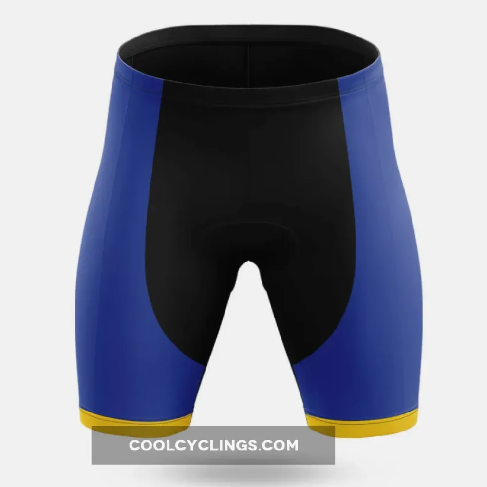 Only The Best Women Cycling Shorts Blue/Yellow/Black
