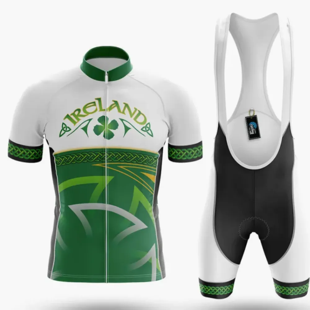 Ireland Love Cycling Kit Full Set White/Green/Black