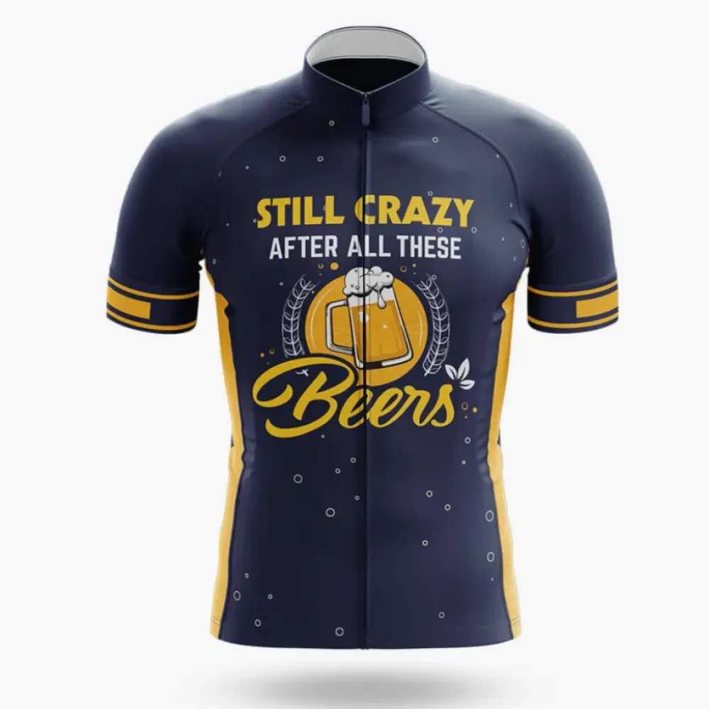 Cycling Jersey Still Crazy Navy/Yellow/Gold