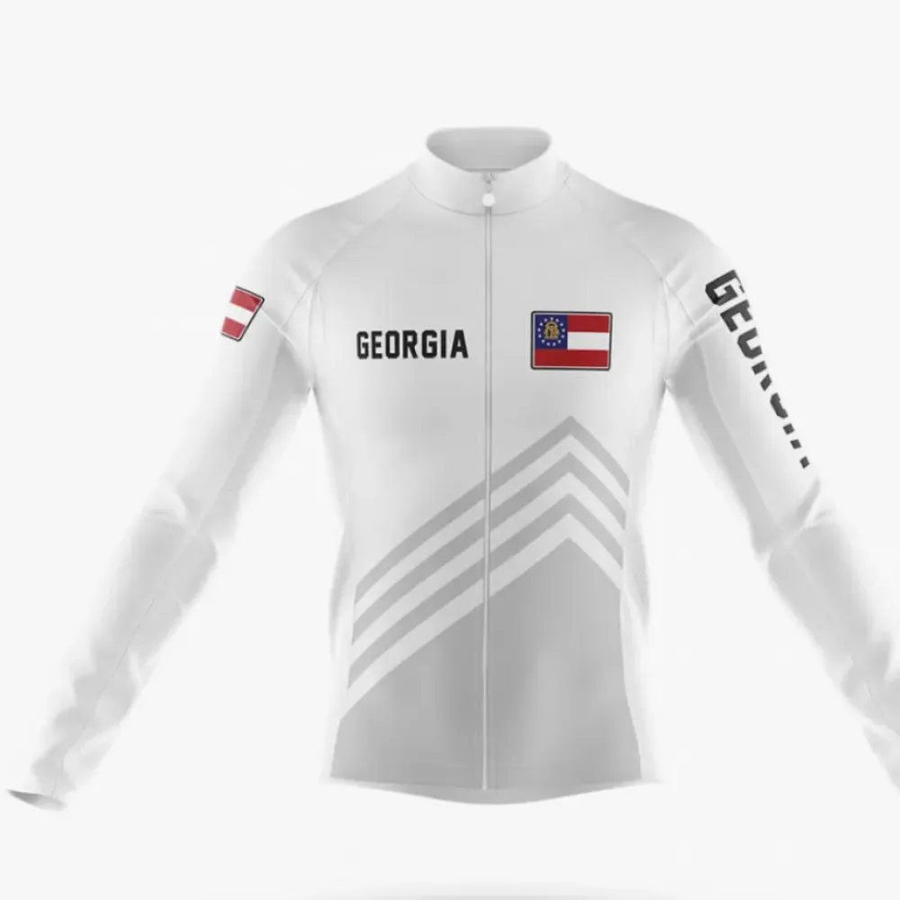 Georgia S4 Cycling Jersey White/Grey/Red