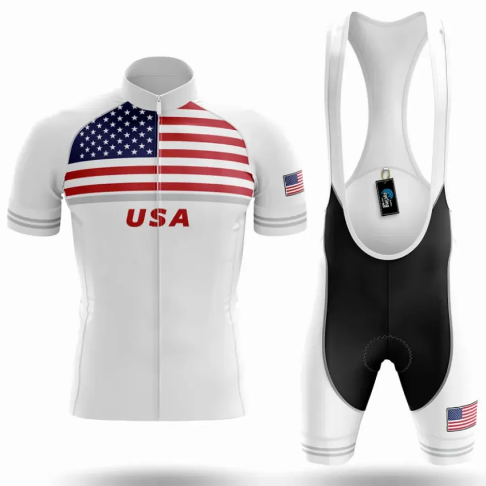 USA S12 Cycling Kit White/Red/Black