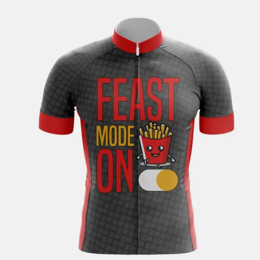 Feast Mode Cycling Jersey Red/Black/Grey