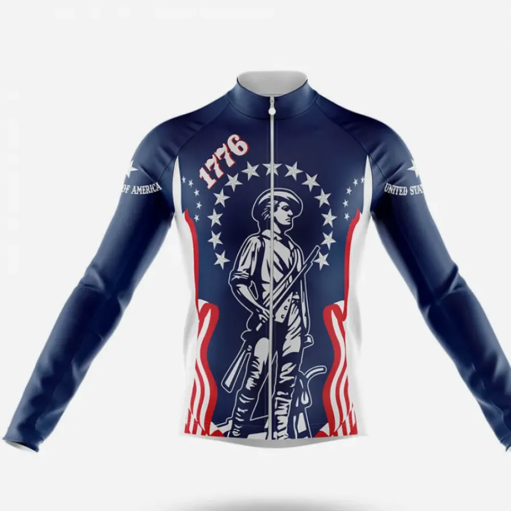 1776 Minutemen Cycling Jersey Navy/Red/White