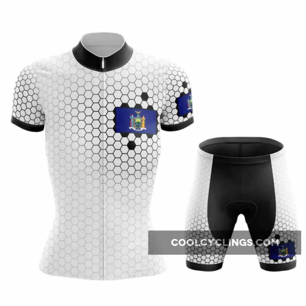 New York Women V7 Cycling Kit White/Black/Dark Blue