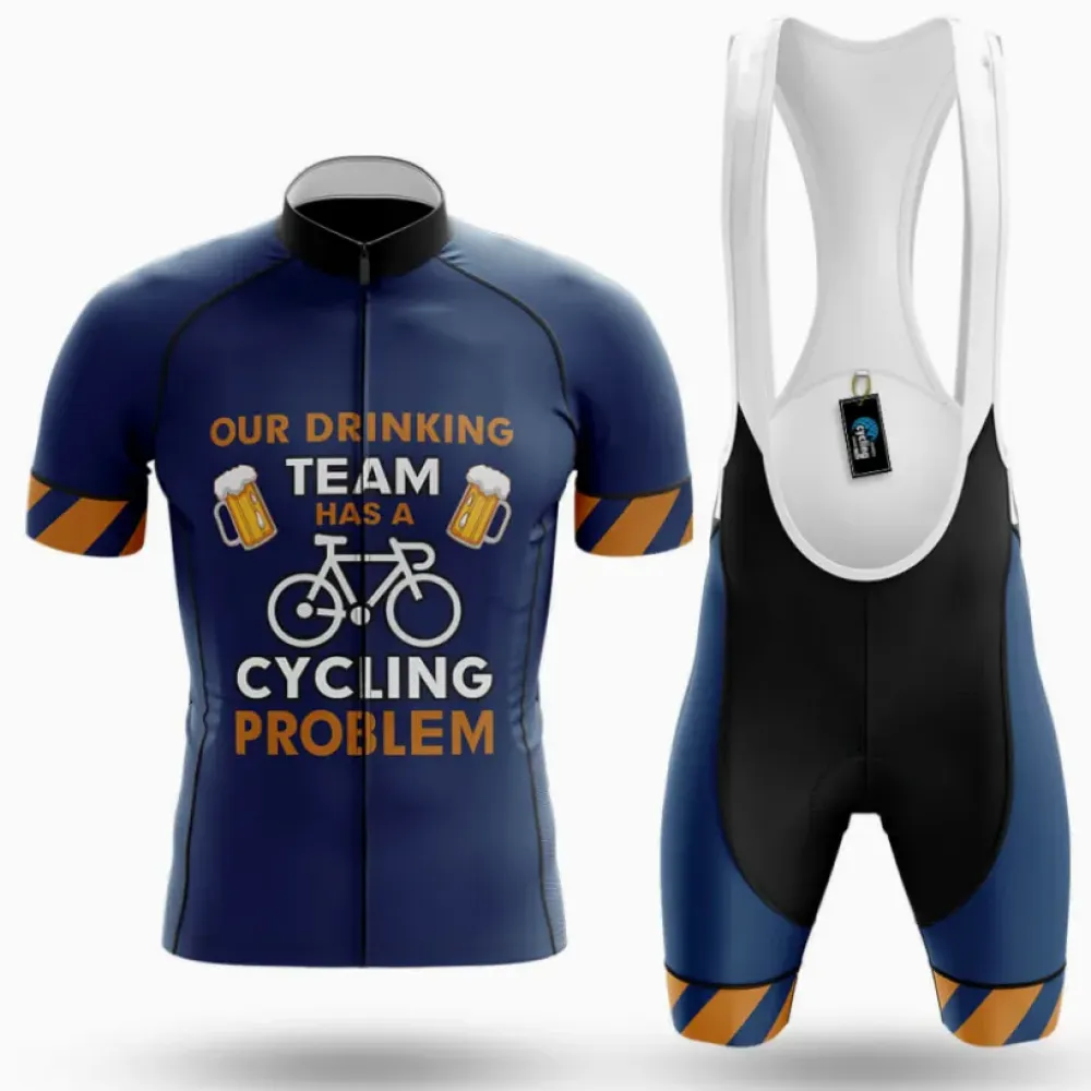 Cycling Kit Drinking Team Navy/Orange/White