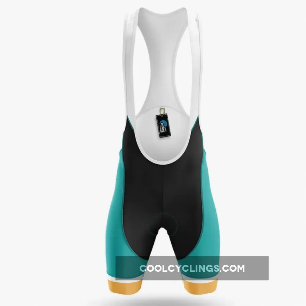 Dad Cycling Bibs Ver.2 Comfortable Fit Teal/Black/Yellow