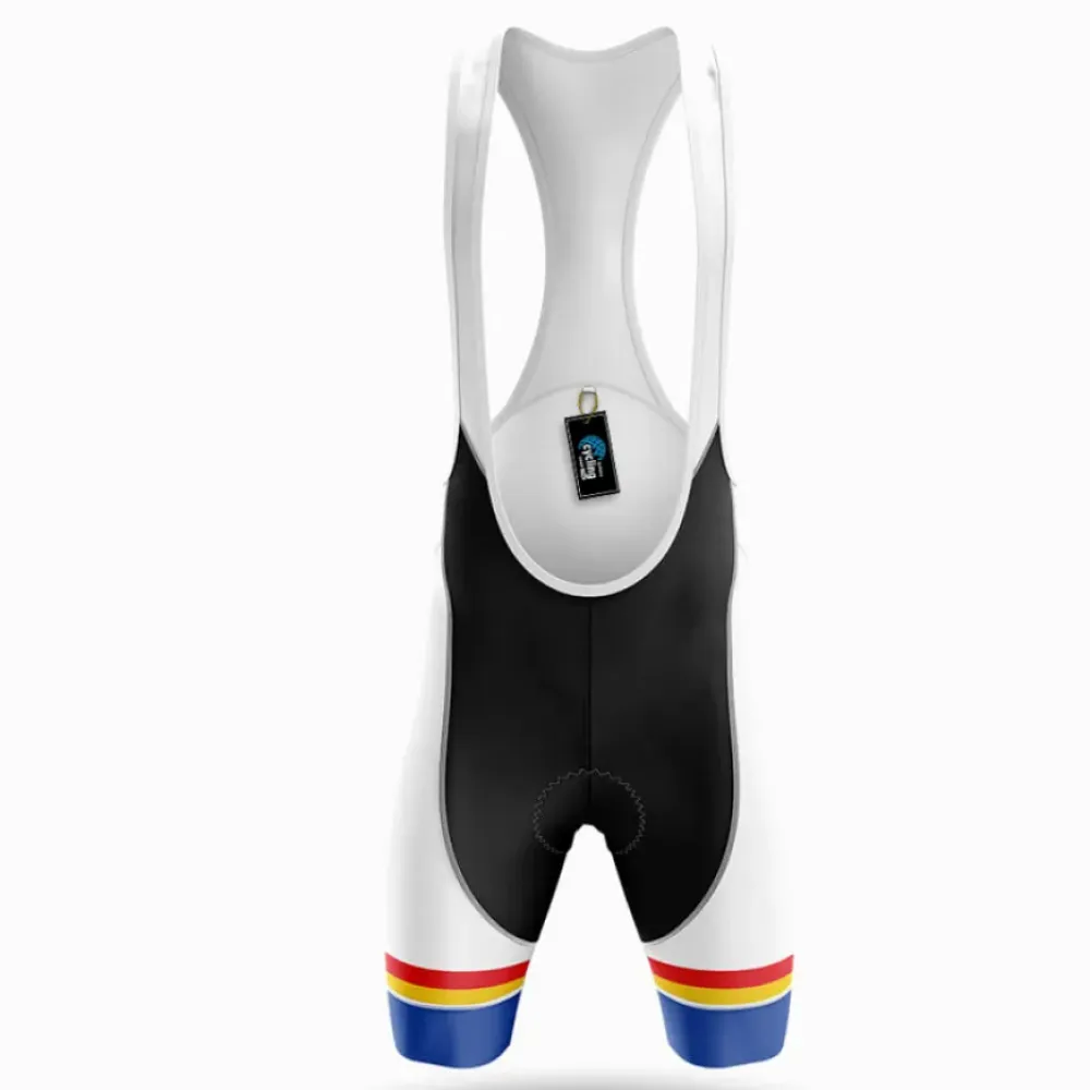 Classical Blue Cycling Bibs Bib White/Blue/Yellow