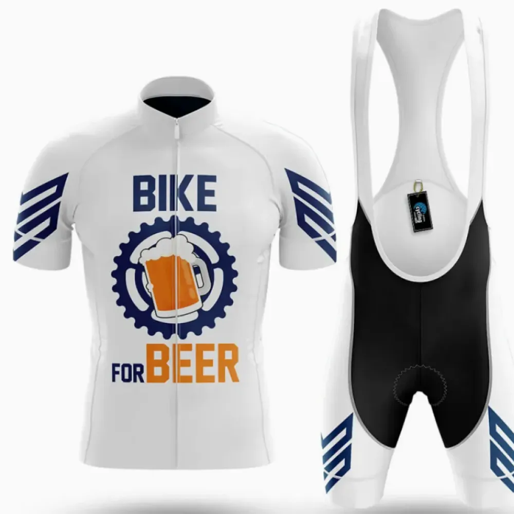 Cycling Kit Bike For Beer White/Black/Orange