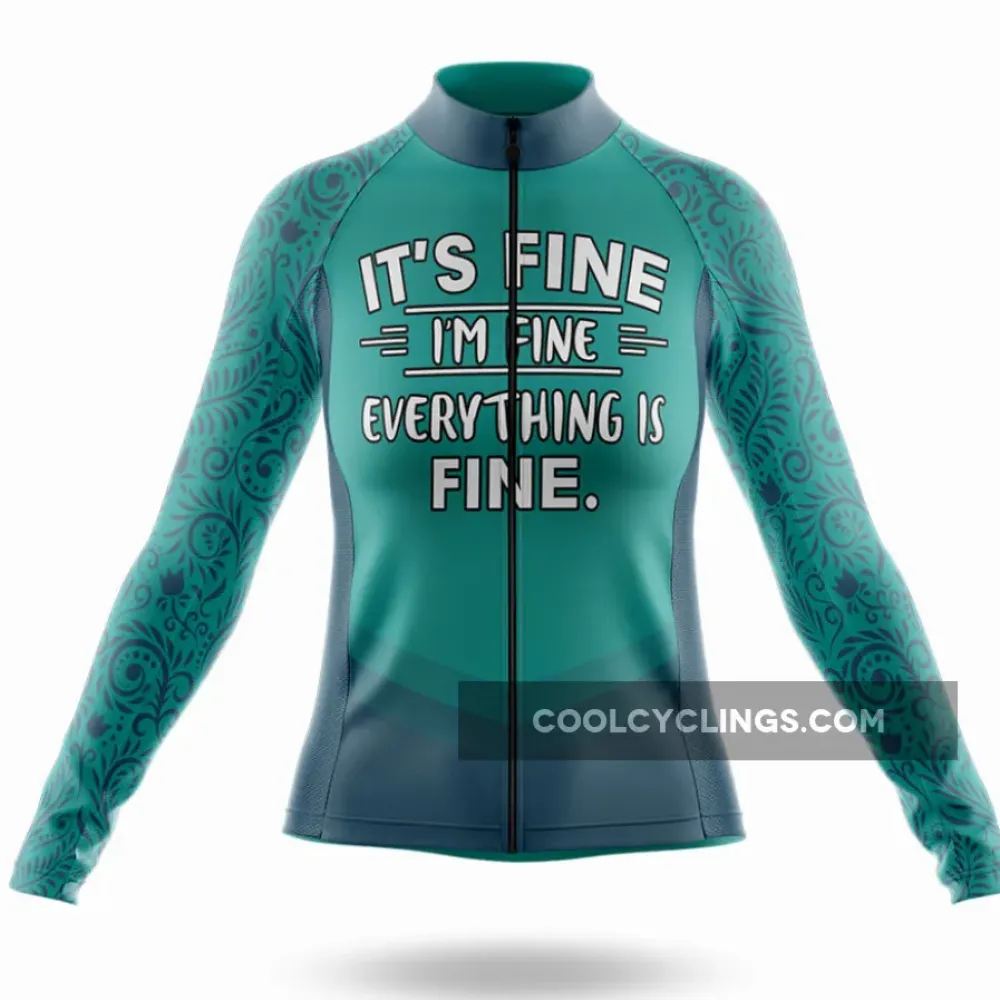 Cycling Jersey It's Fine Teal/Blue/Purple