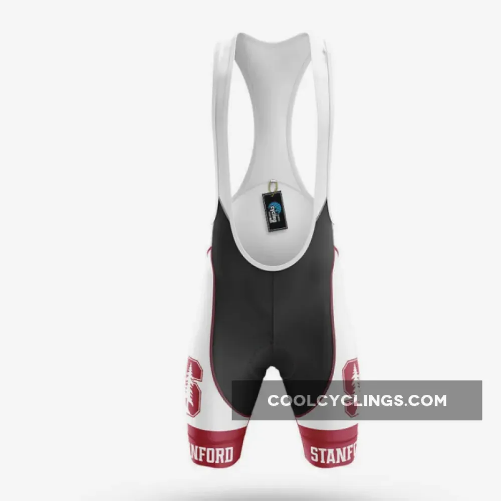 Stanford Cycling Bibs Performance White/Black/Crimson