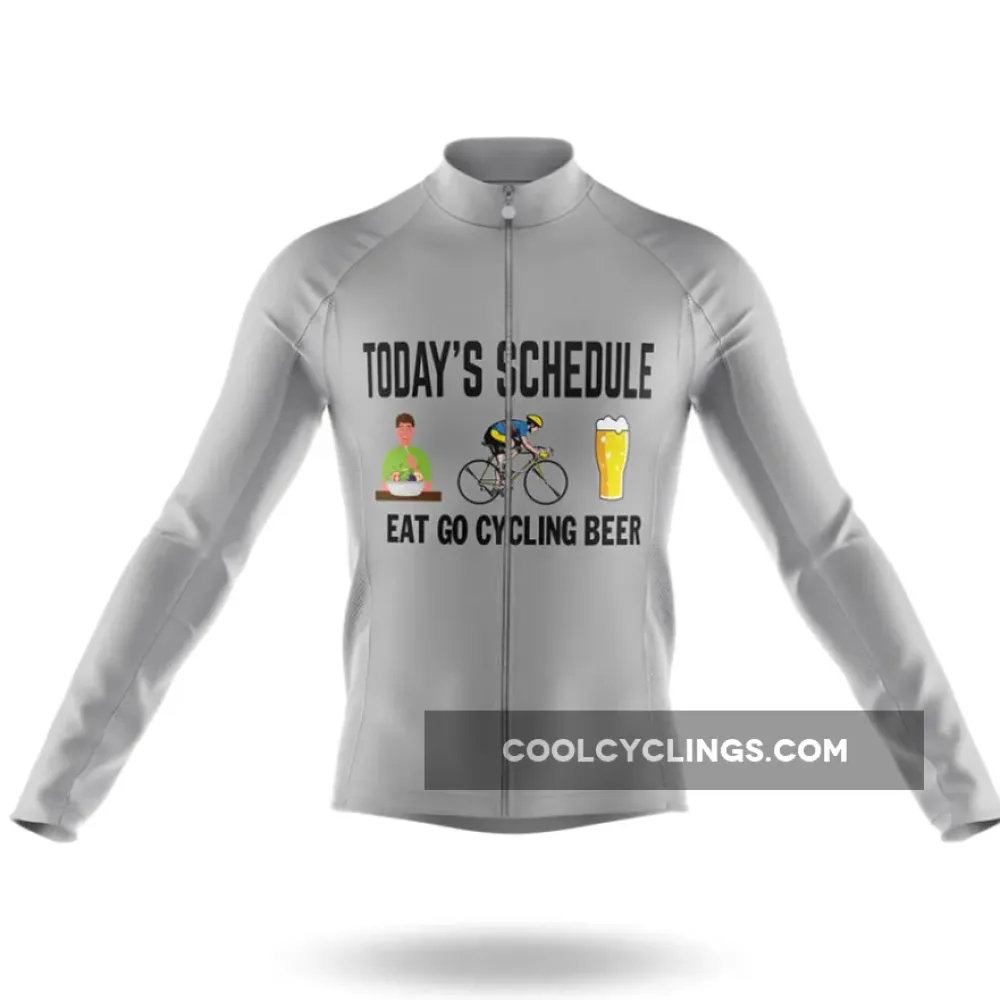 Cycling Jersey Schedule Gray/Black/White