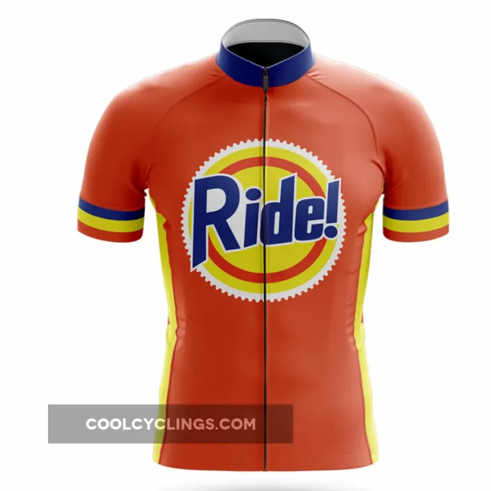 Ride Cycling Jersey Vibrant Ride Orange/Yellow/Blue