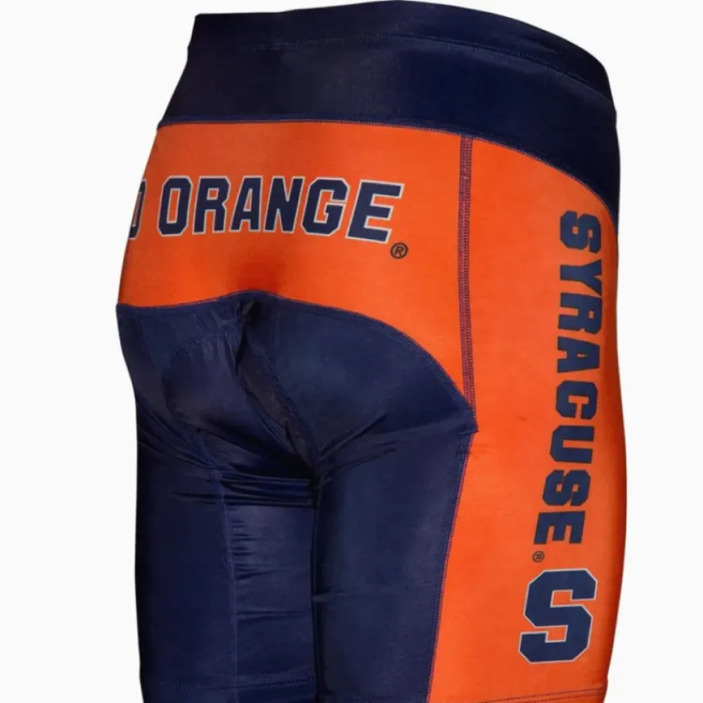 Syracuse University College Bicycle Cycling Team Officially Licensed Sports Apparel Athletic Shorts Navy/Orange