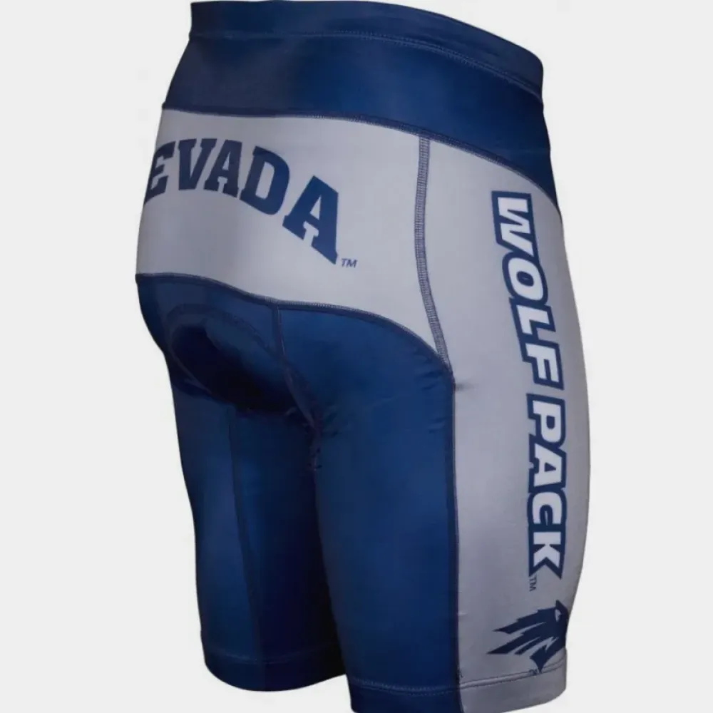 Wolfpack Nevada Reno Cycling College Team Shorts/Blue/Grey