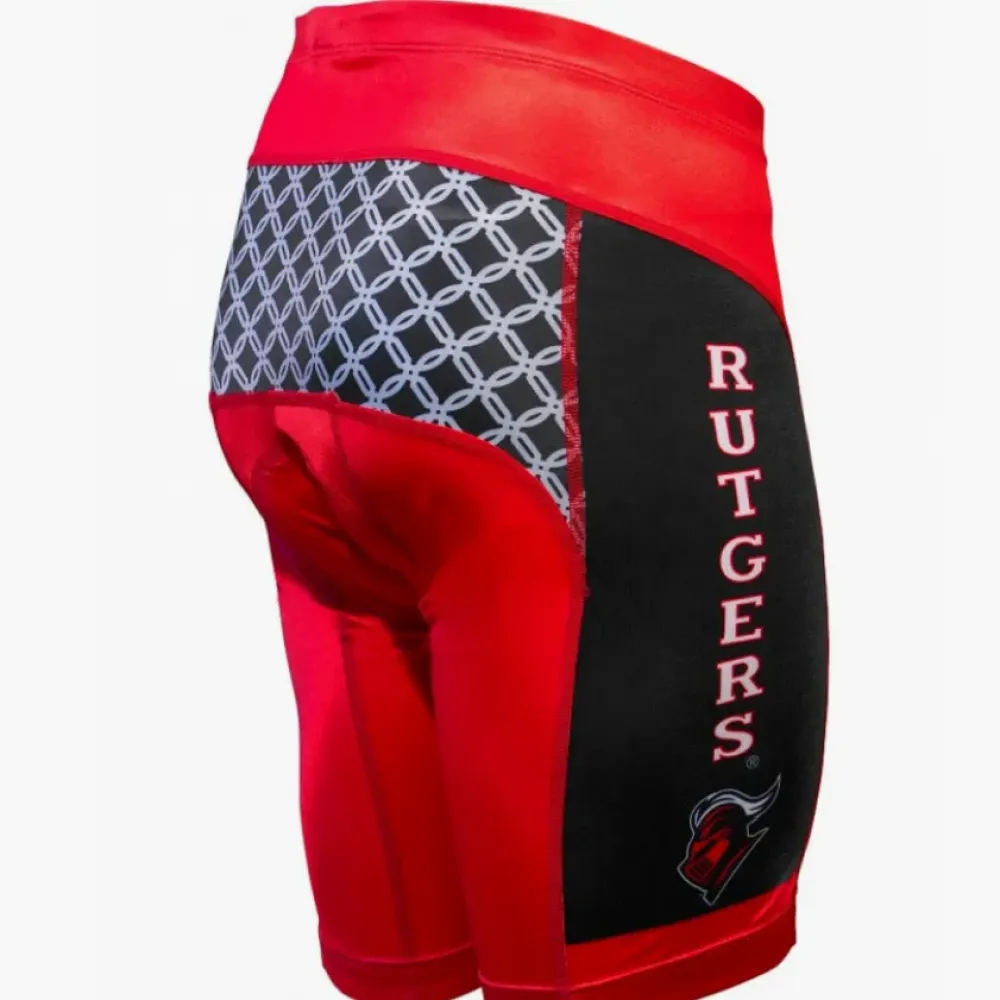 Rutgers College Cycling Shorts - Red/Black