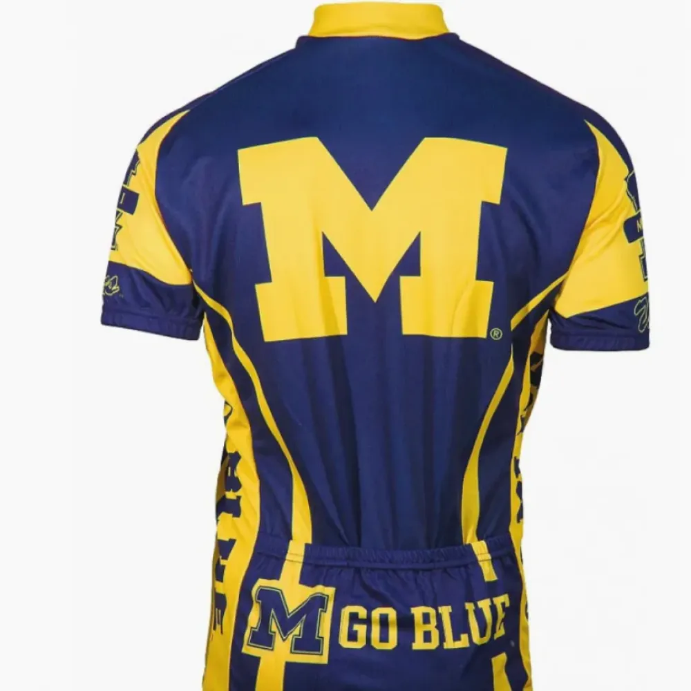 Adrenaline Pro Michigan University Cycling Jersey - GO BLUE/Yellow/Navy