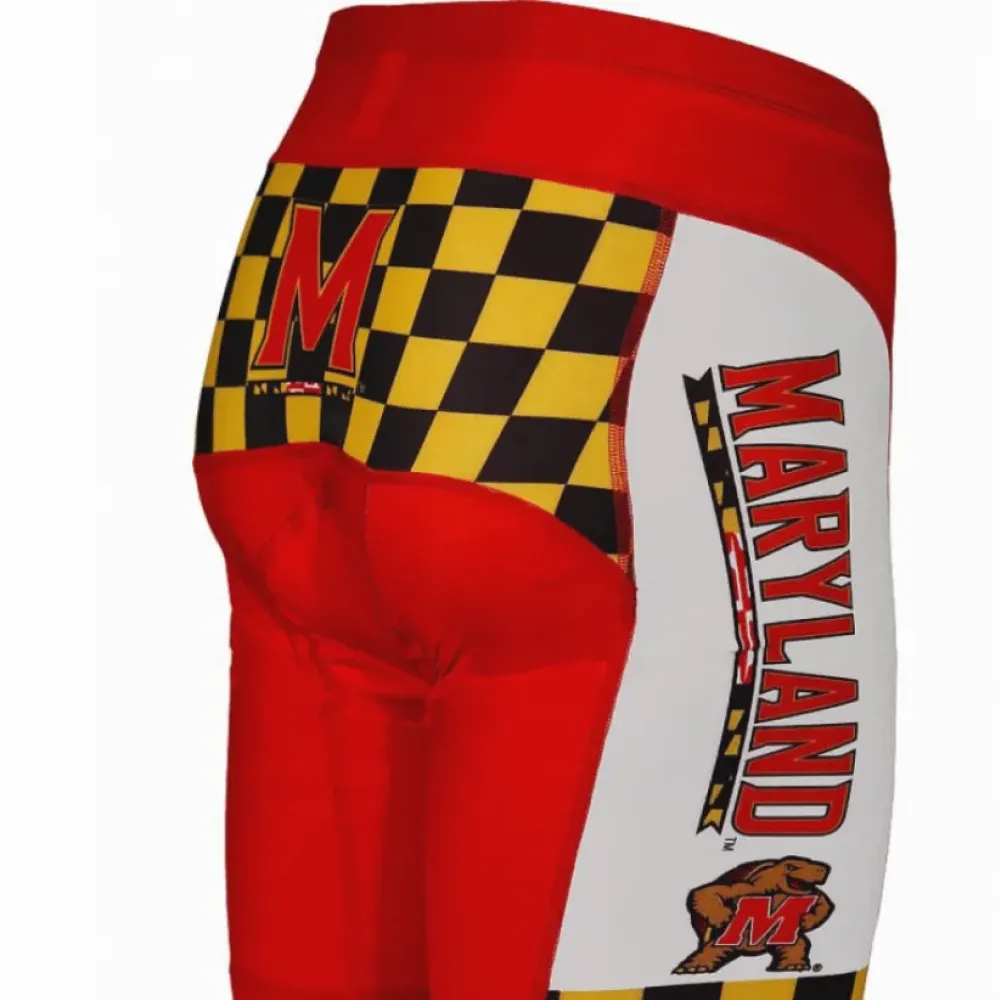 Maryland Cycling Shorts College Red/White/Gold
